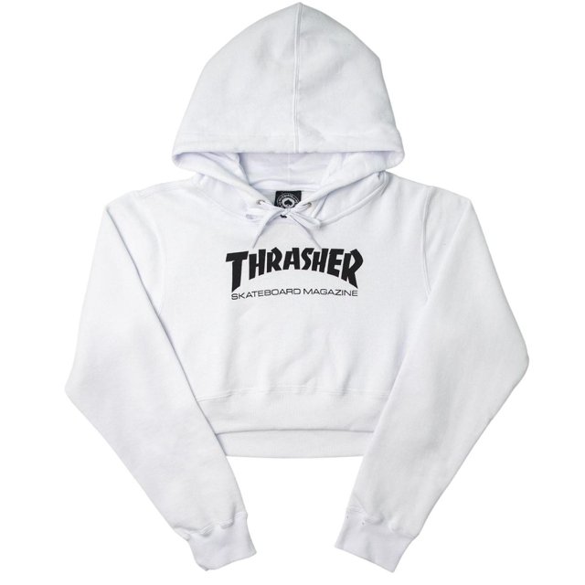 Moletom Feminino Thrasher Cropped Skate Mag White MadBoards