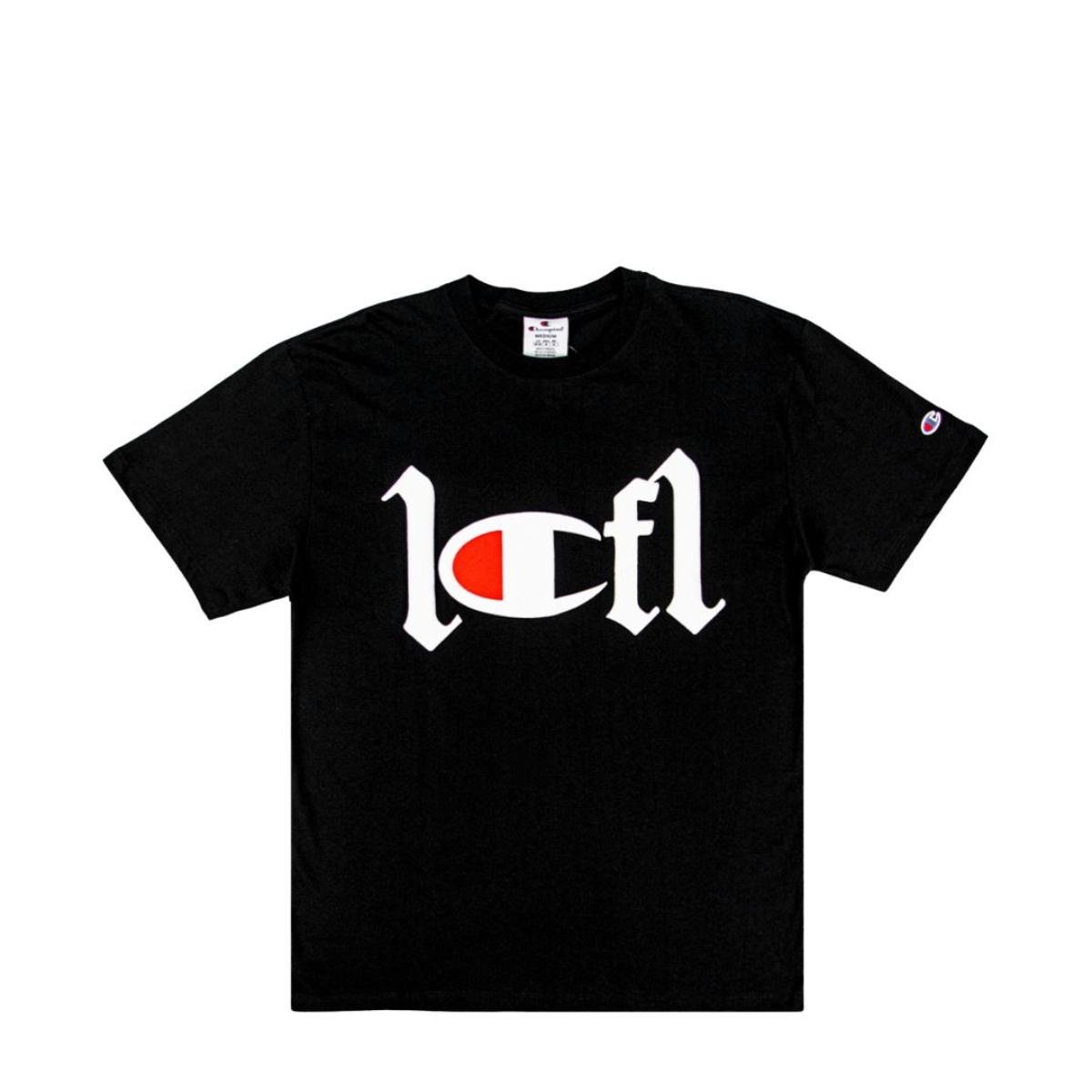 Champion x Exclusivist T-Shirt Logo - Black | MadBoards