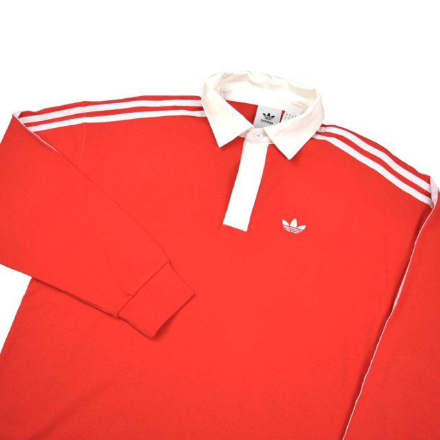 estaño Aumentar Scully Camisa Adidas Skateboarding Long Sleeve Solid Rugby - Red/White | MadBoards