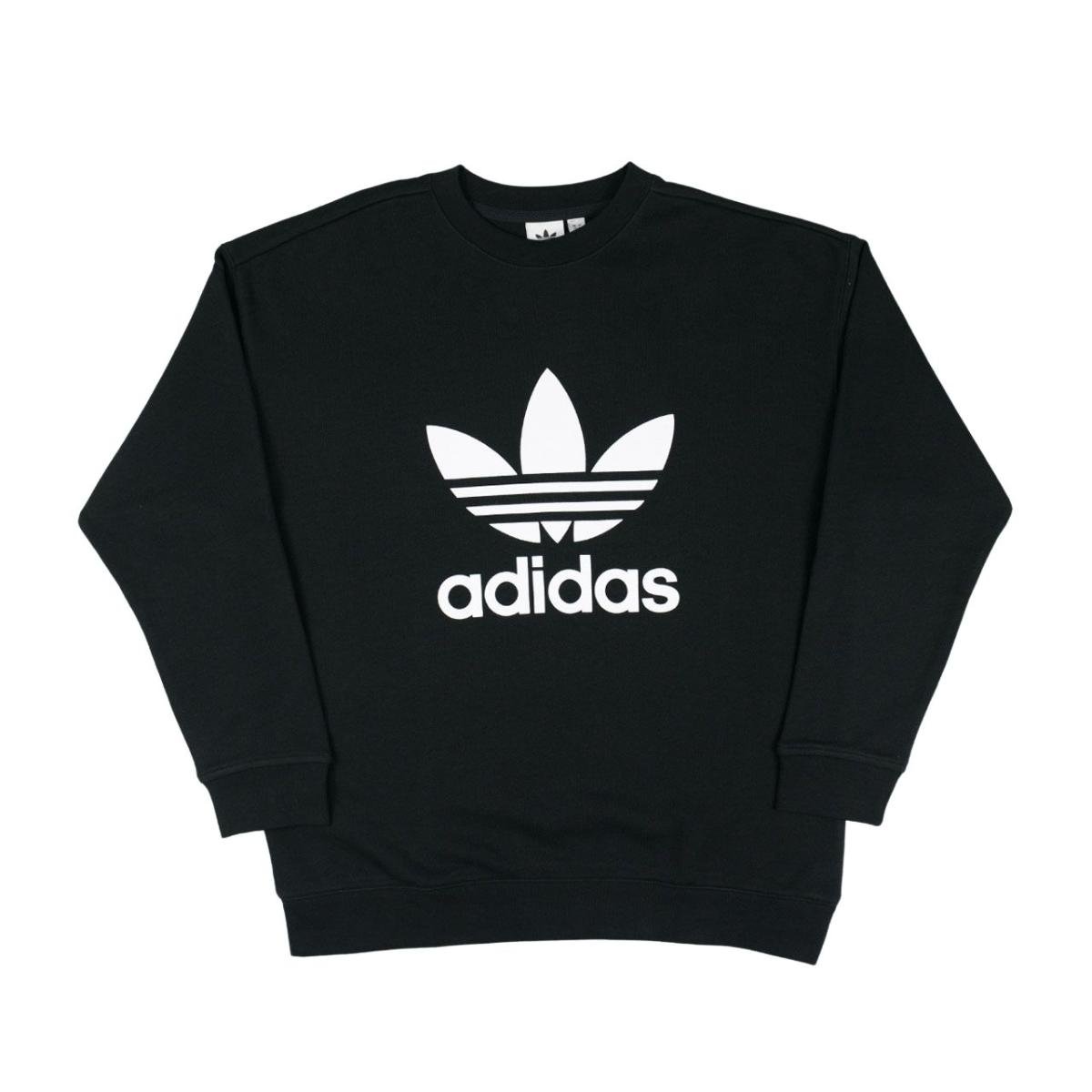 Moletom Feminino Adidas Originals Trefoil Crew Black MadBoards