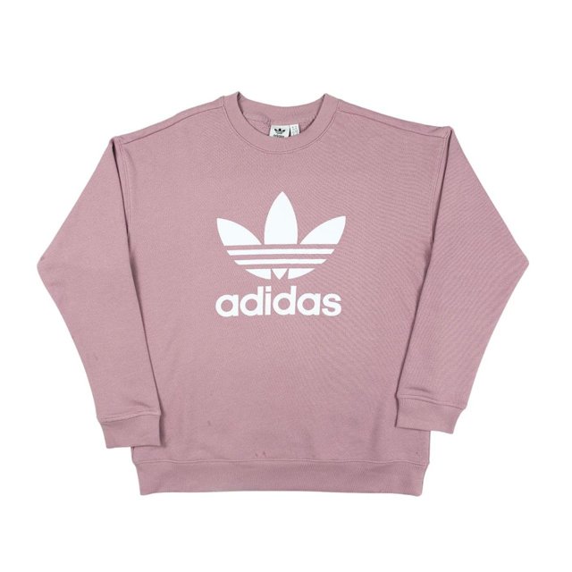 Moletom Feminino Adidas Originals Trefoil Crew Rosê MadBoards