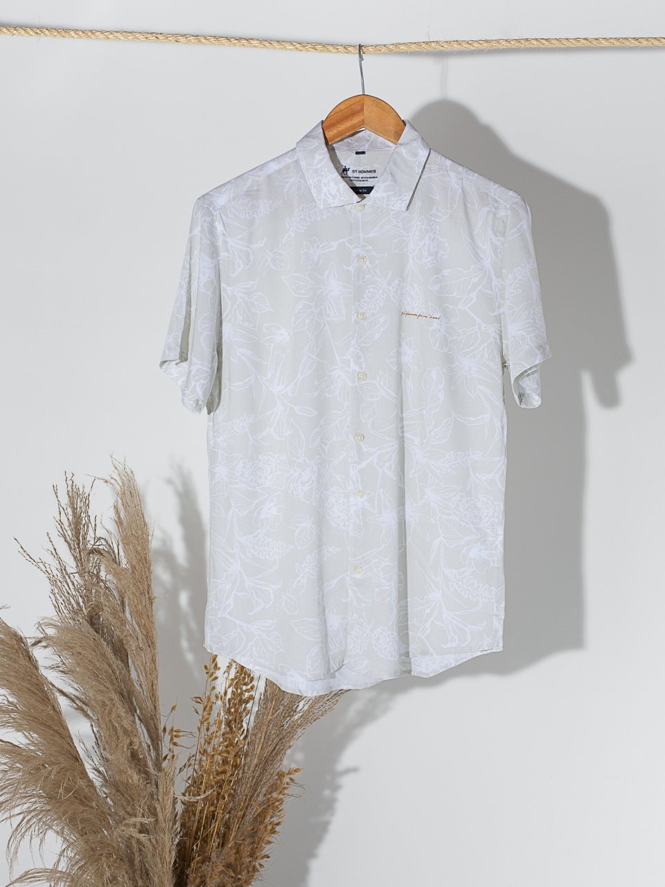 camisa de viscose branca