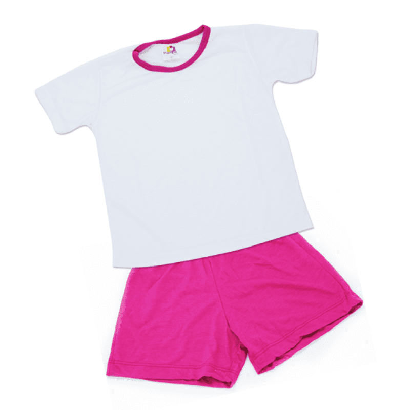 Camiseta Poliéster Rosa Pink Infantil - Pampatech