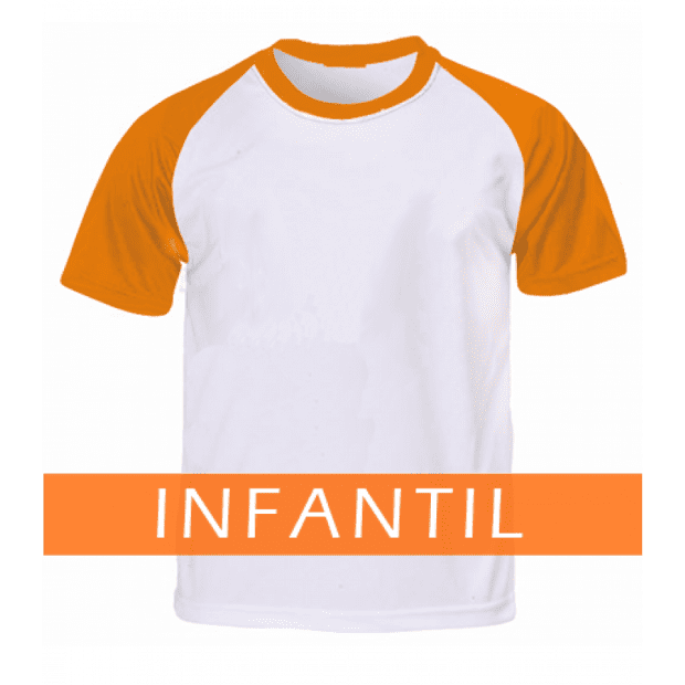 camiseta raglan laranja