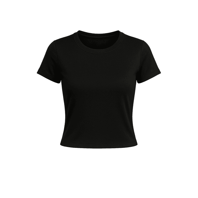 Baby Look Dry Fit Preta Feminina | Pampa Tech