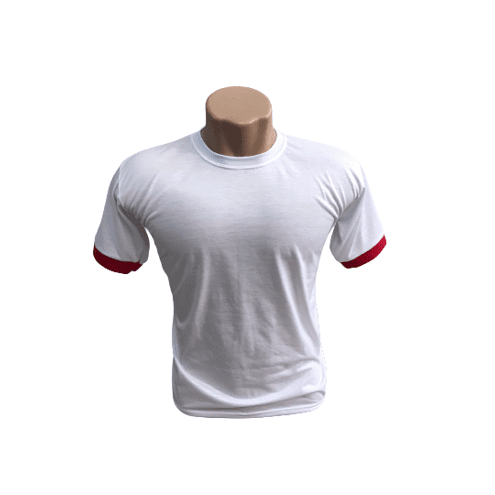 camiseta-branca-poliester-manga-punho-vermelho