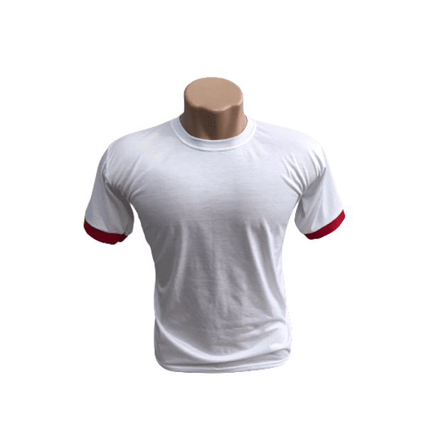 camiseta-branca-poliester-manga-punho-vermelho