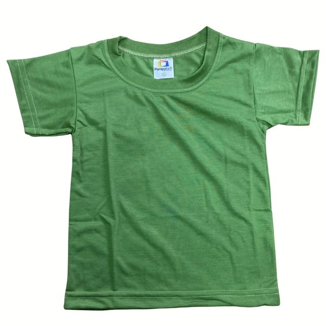 Camiseta Poliéster INFANTIL Colorida VERDE ESCURO