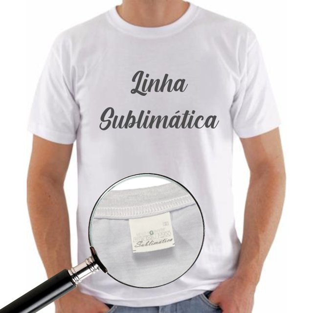 Camiseta adulto branca  - LINHA SUBLIMÁTICA