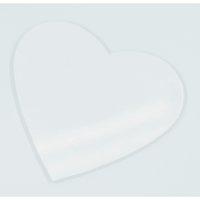 Azulejo Cerâmica Coração Branco - 17 cm X 16 cm
