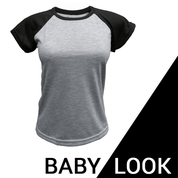 Baby Look Raglan Moto Grau XT 660 Manga 3/4