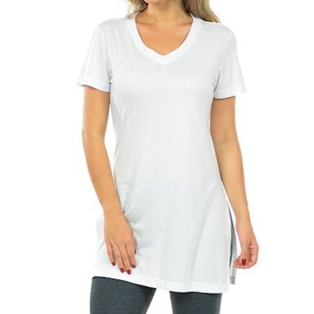 blusa long line feminina