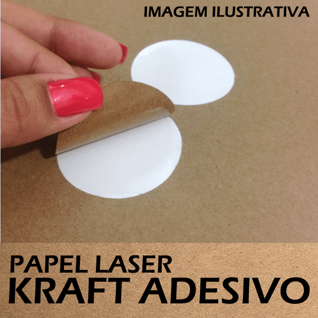 Papel adesivo kraft a4 10 folhas laser