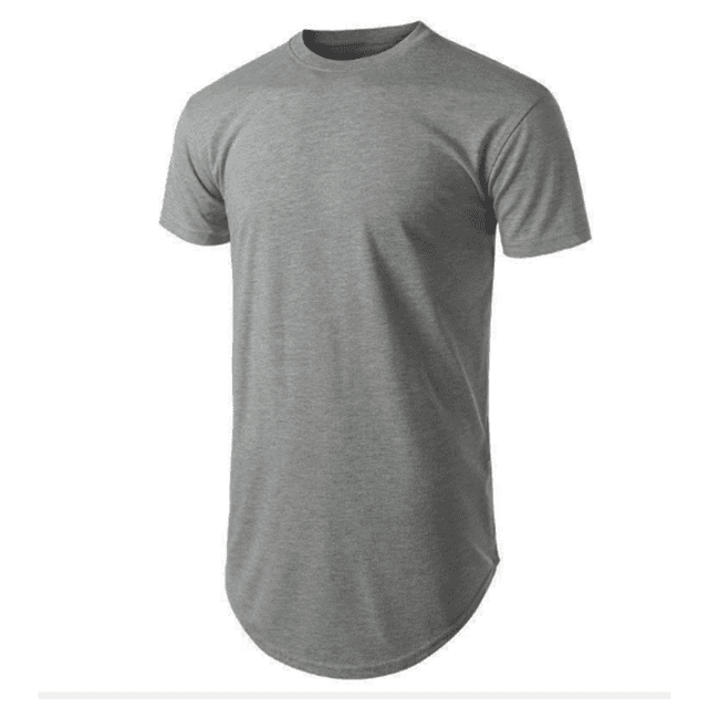 Camiseta Longline para Sublimação Cinza Mescla