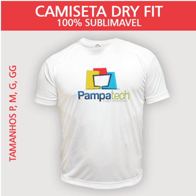 Camiseta Dry Fit Lisa - Tecido Branco