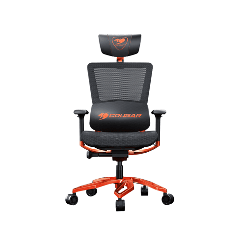 Cadeira de escritório Cougar Armor Titan Pro gamer ergonômica preto e  laranja com estofado de couro