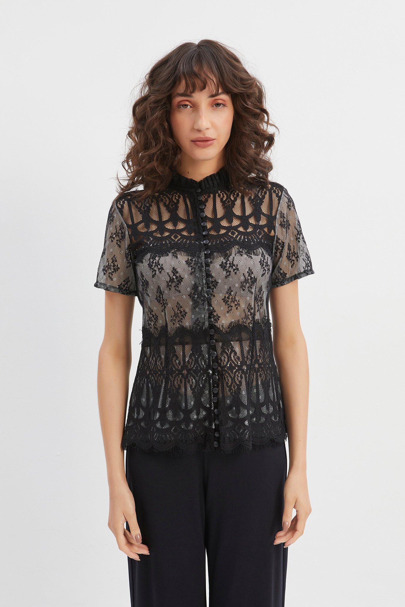 embroidered lace top zara