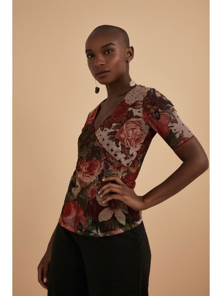 blusa tule brilho
