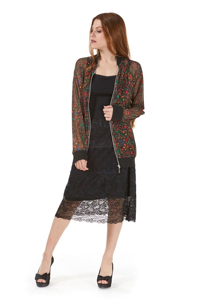 jaqueta bomber colorida