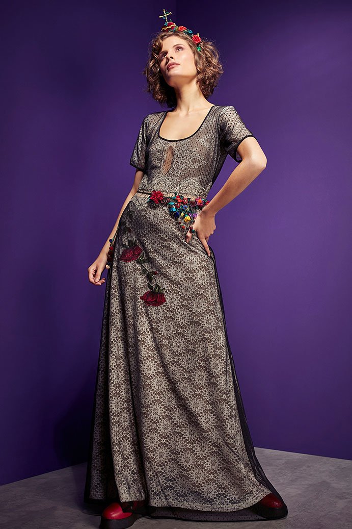 vestidos longos renda e tule