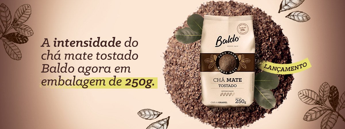 Chá Mate - Baldo - Tostado - 110gr - A granel - O Chimarreiro