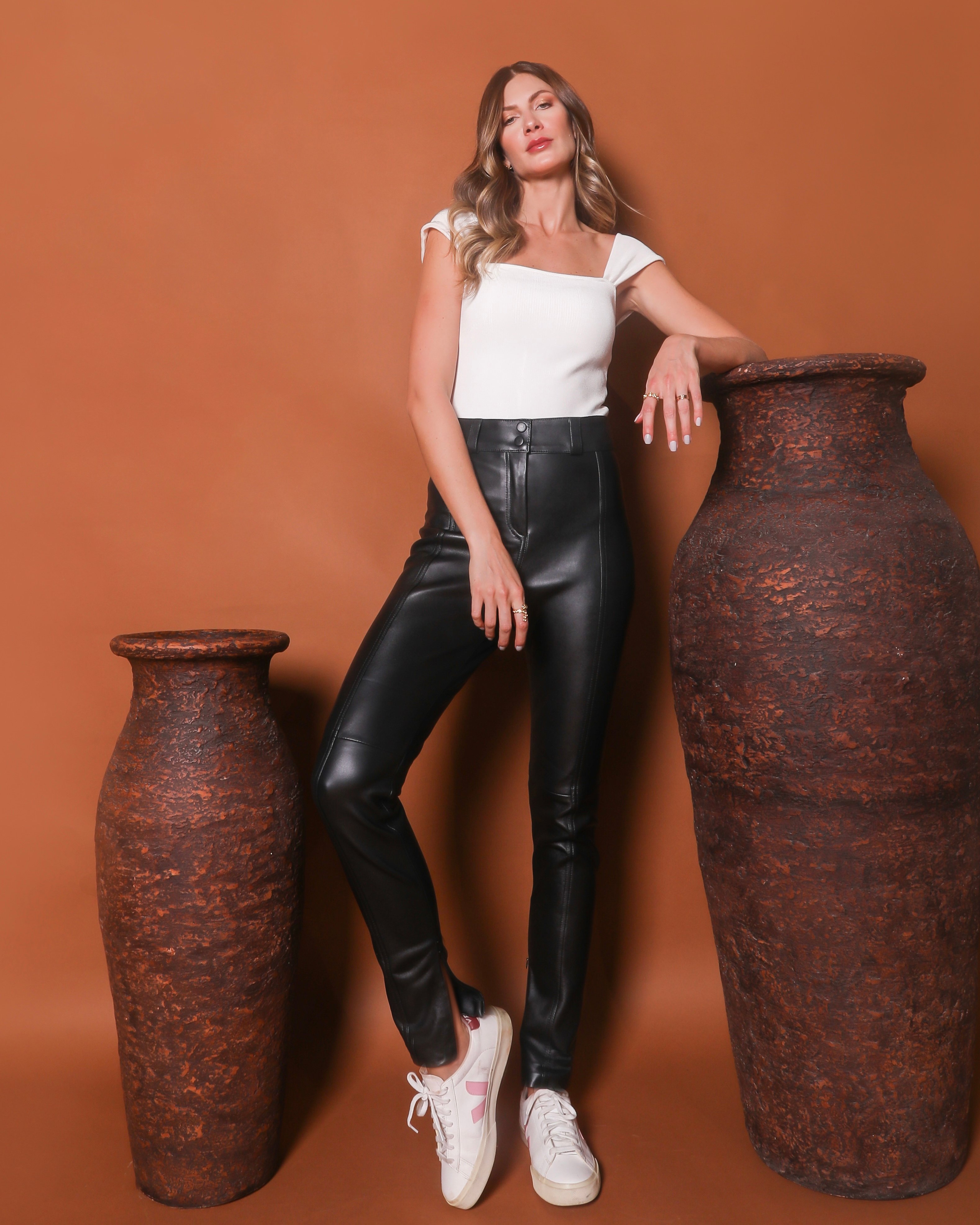 CALÇA ELASTANO | Statement Brand | Couro Legítimo | São Paulo-SP