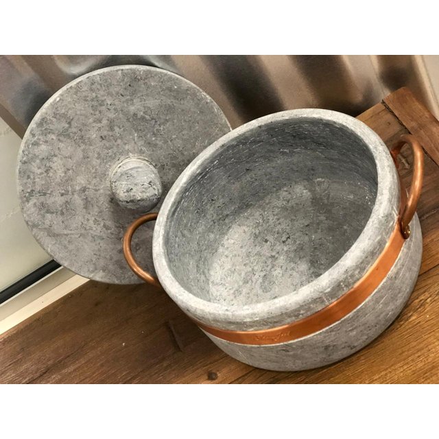 Brazilian Soapstone Stew Pot, Panela de Pedre