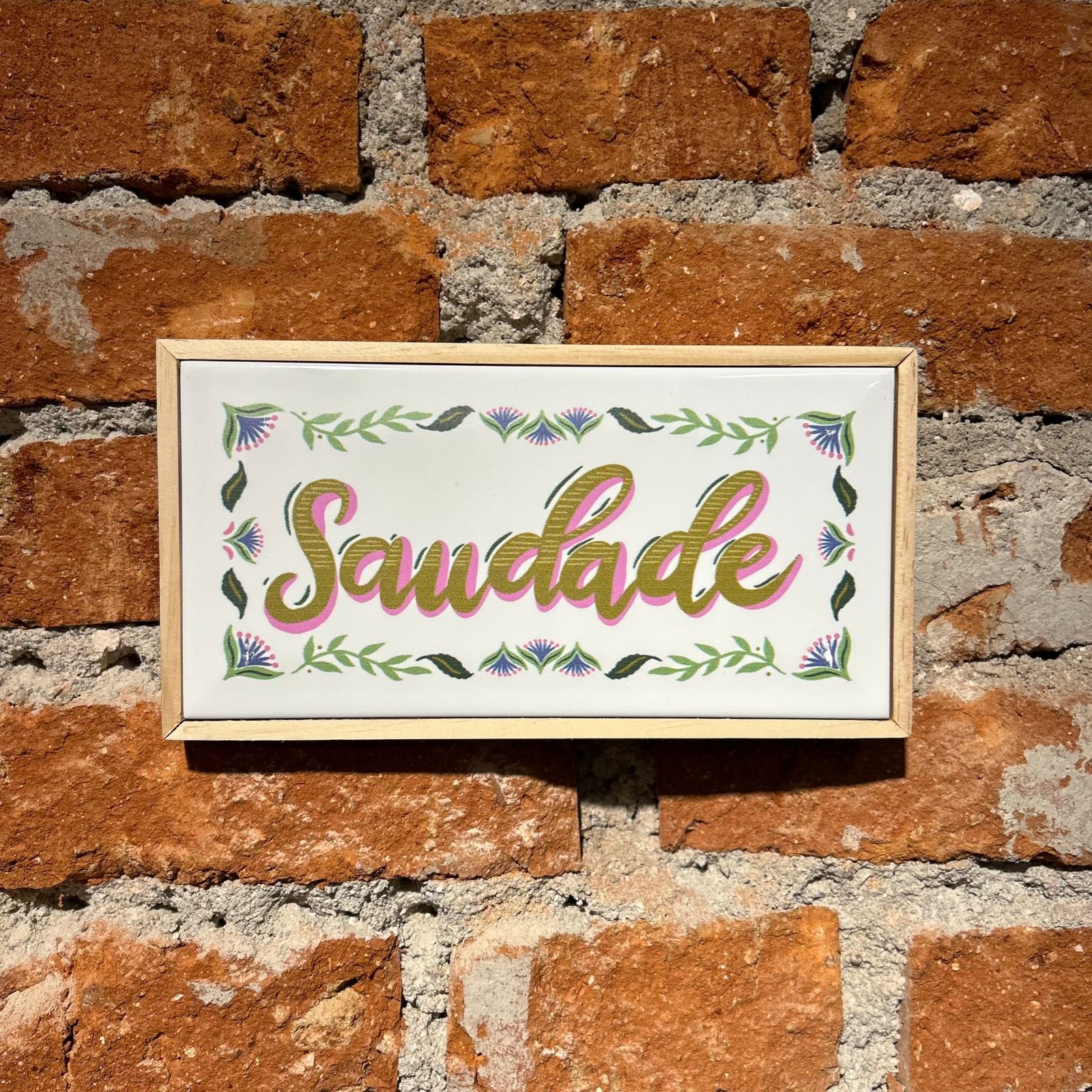 Placa Decorativa Dicionário Saudade