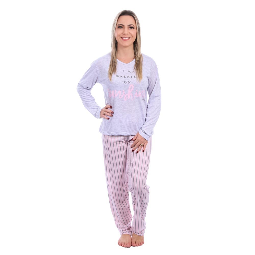Pijama Feminino Longo Sunshine | Pijamas \u0026 Etc