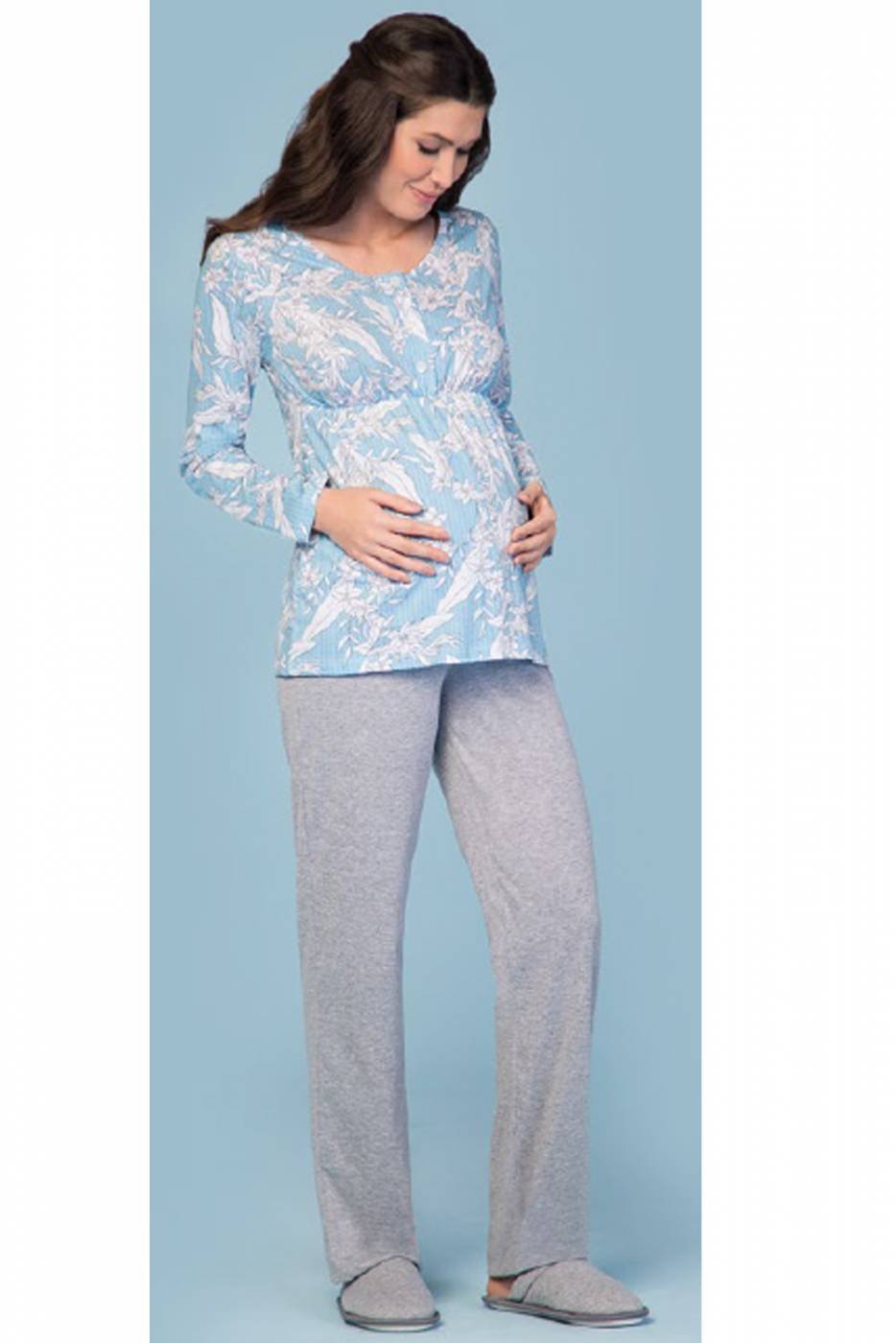 Pijama Gestante Amamentação Longo | Pijamas \u0026 Etc