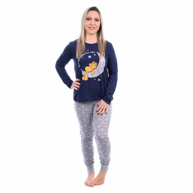 Pijama Curto Juvenil Feminino - Garfield Ludymilla Lingerie