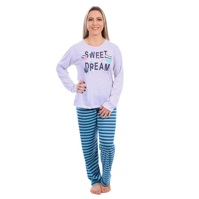 Pijama Feminino - Kit Sweet, Sunshine e Gato | Pijamas \u0026 Etc