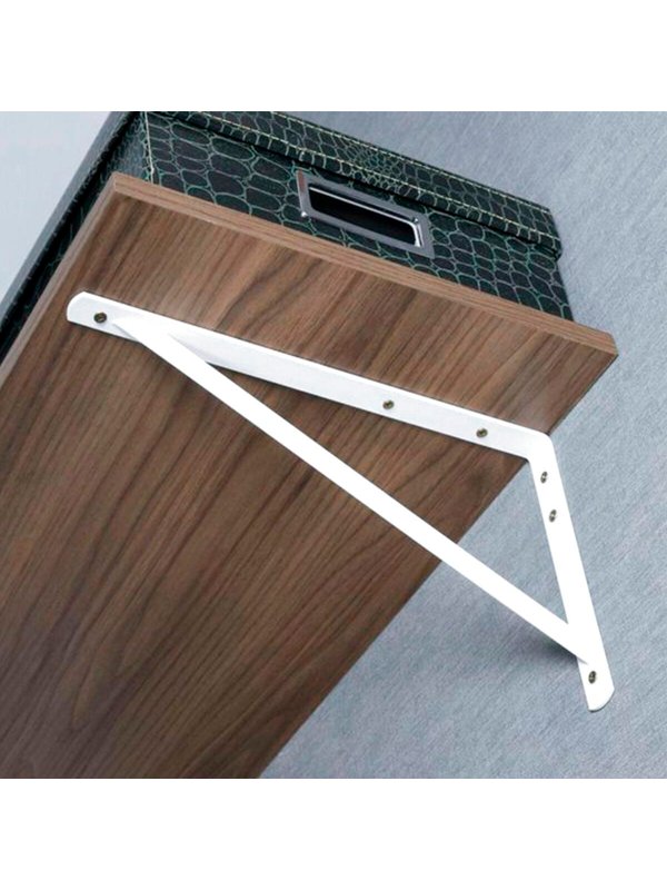Mão Francesa Reforçada 60cm Branca Multivisão | Desicon Ferragens