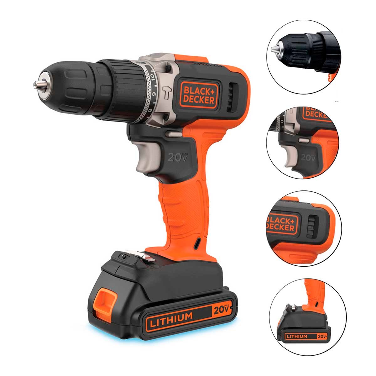 Parafusadeira Furadeira 20v Max Ion Black Decker Ld120-br Com melhores  preços na ADF Ferramentas