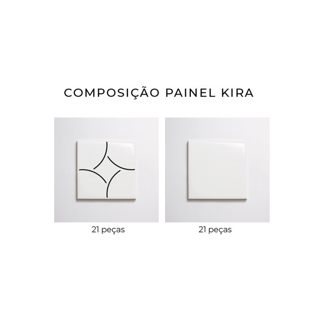 Azulejo Painel Kira - Azul Escuro - Lilás e Branco 