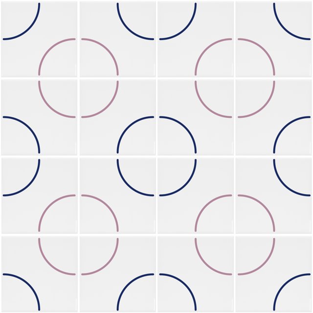 Azulejo Luti - Azul Escuro com Lilás