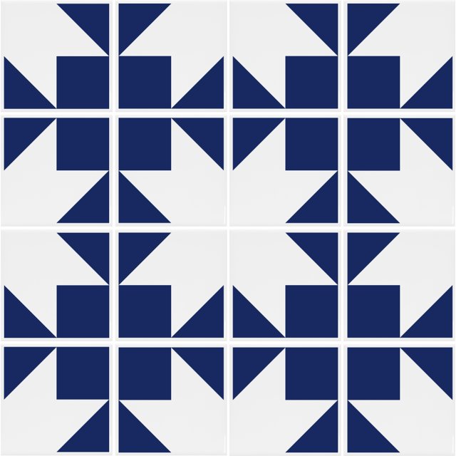 Azulejo Point - Azul Escuro