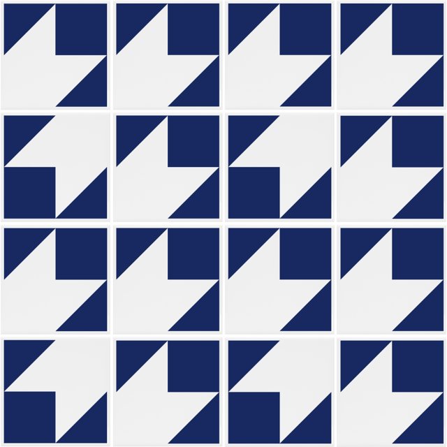 Azulejo Point - Azul Escuro