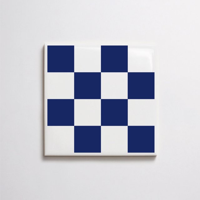 Azulejo Check - Azul Escuro