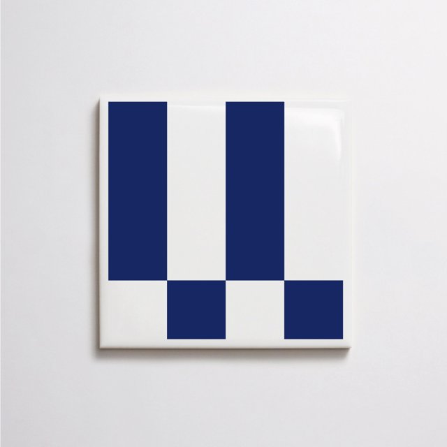 Azulejo Check Lines - Azul Escuro