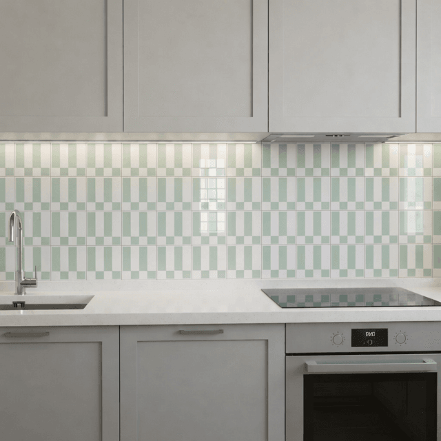 Azulejo Check Lines - Verde Claro