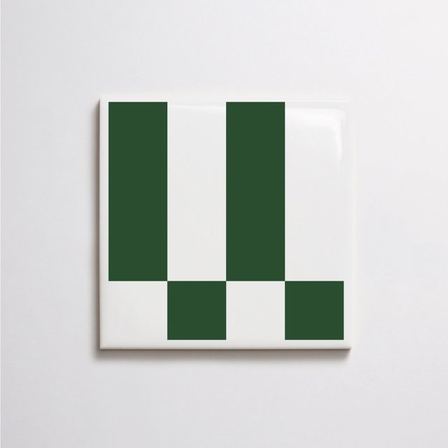 Azulejo Check Lines - Verde Escuro