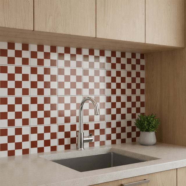 Azulejo Check - Terracota