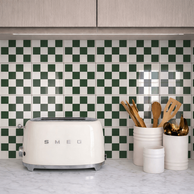 Azulejo Check - Verde Escuro