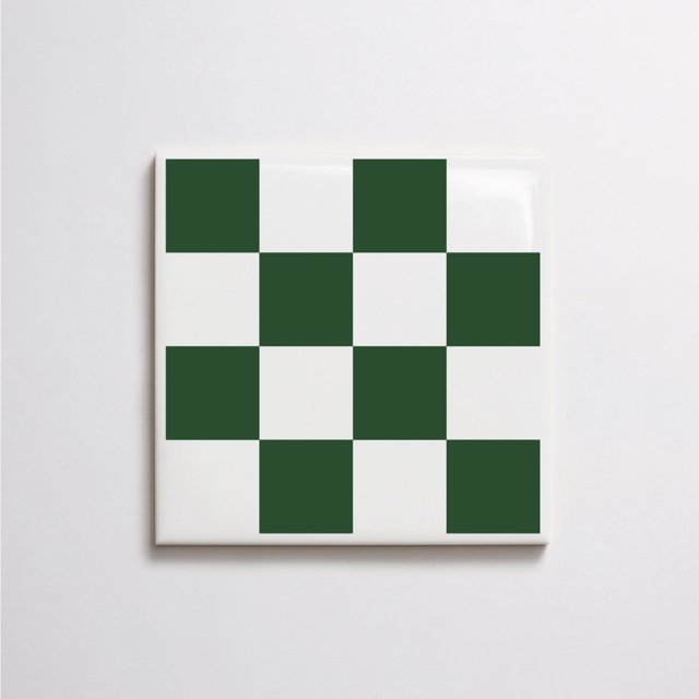 Azulejo Check - Verde Escuro