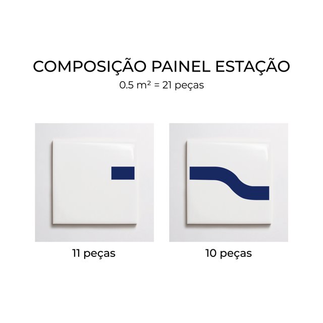 Azulejo Painel Estação - Azul Escuro 