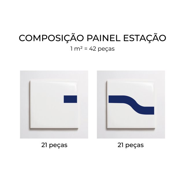Azulejo Painel Estação - Azul Escuro 