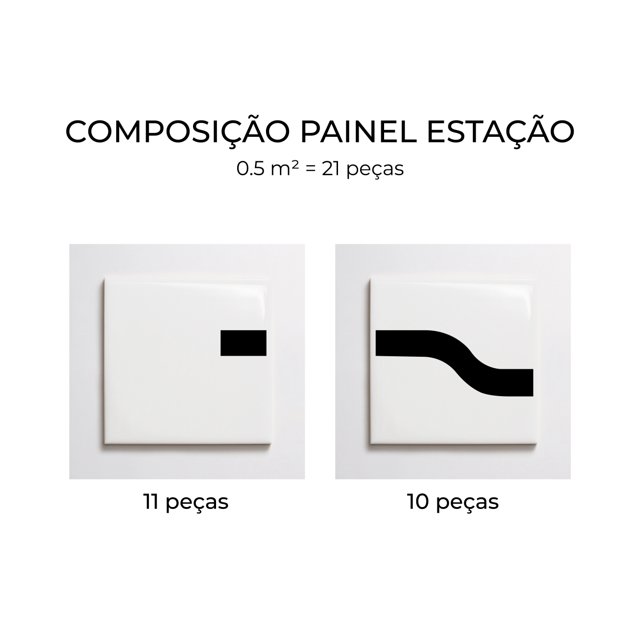Azulejo Painel Estação - Preto
