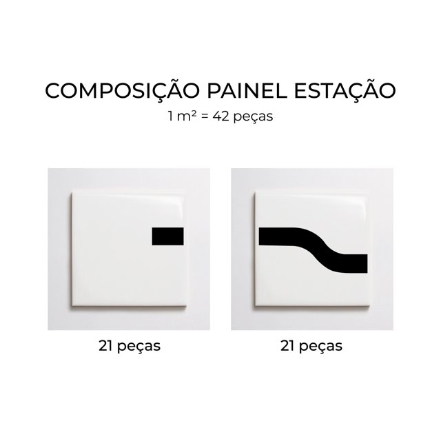 Azulejo Painel Estação - Preto