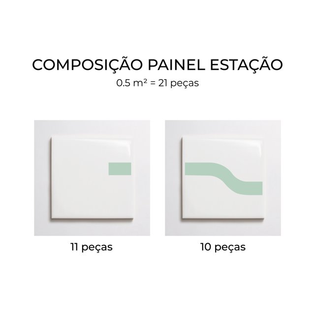 Azulejo Painel Estação - Verde Claro